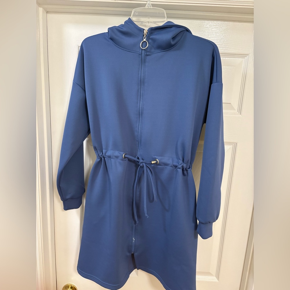 Unique Benin Darin Navi dress/jacket, hoodie, full zip, actual size 2-4